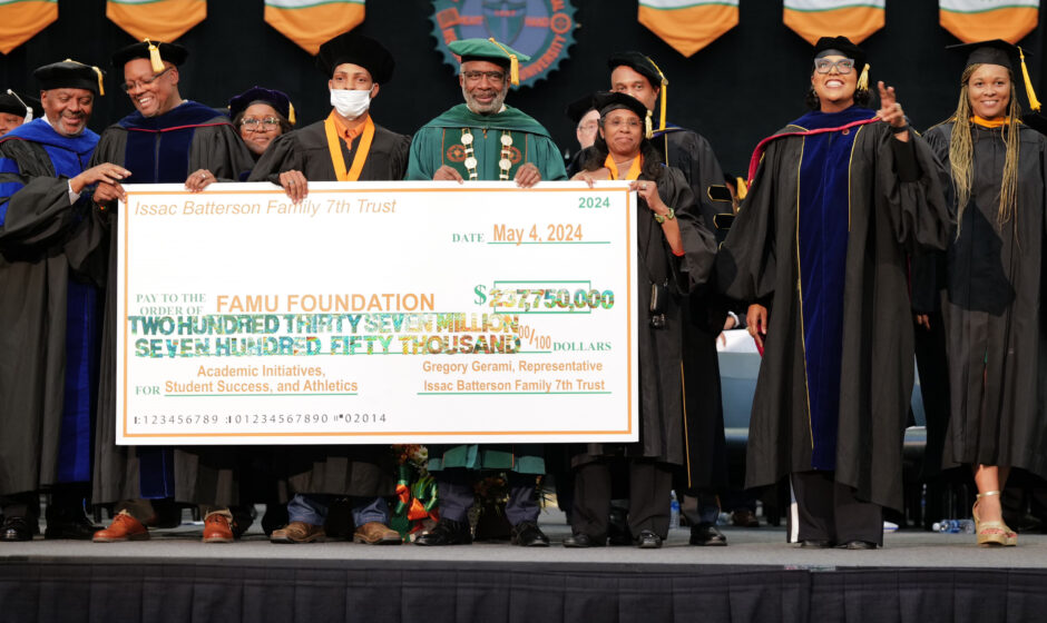 Florida A&M University (FAMU) received a $237.75 million gift from the Issac Batterson 7th Family Trust and Chief Executive Officer Gregory Gerami to support student success initiatives and athletics.