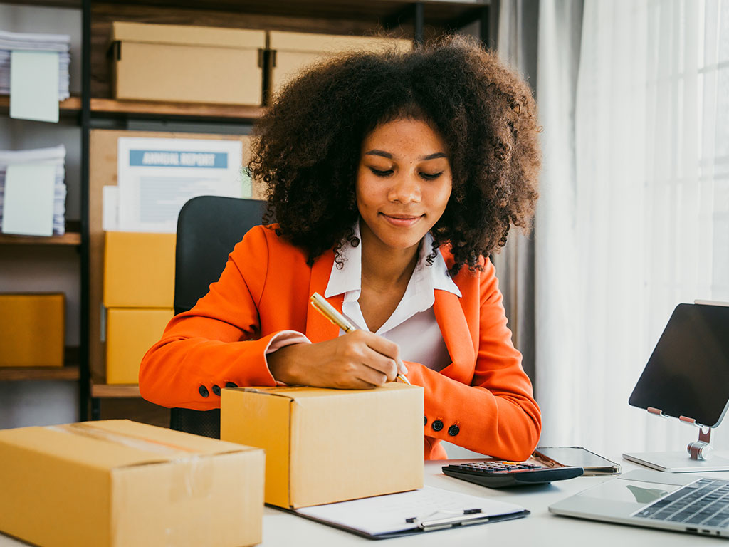 Woman working at the Business Auxiliary Center