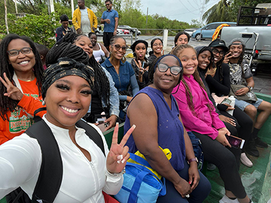 FAMU students on one of their excursions in T&T. (Credit: Irma Gibson)