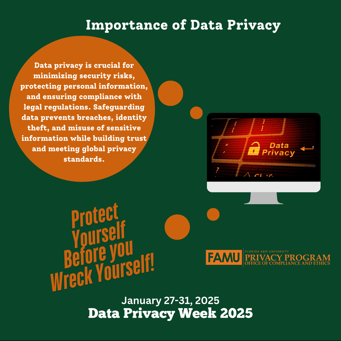 Data privacy is crucial for minimizing security risks, protecting personal information, and ensuring compliance with legal regulations. Safeguarding data prevents breaches, identity theft, and misuse of sensitive information while building trust and meeting global privacy standards.