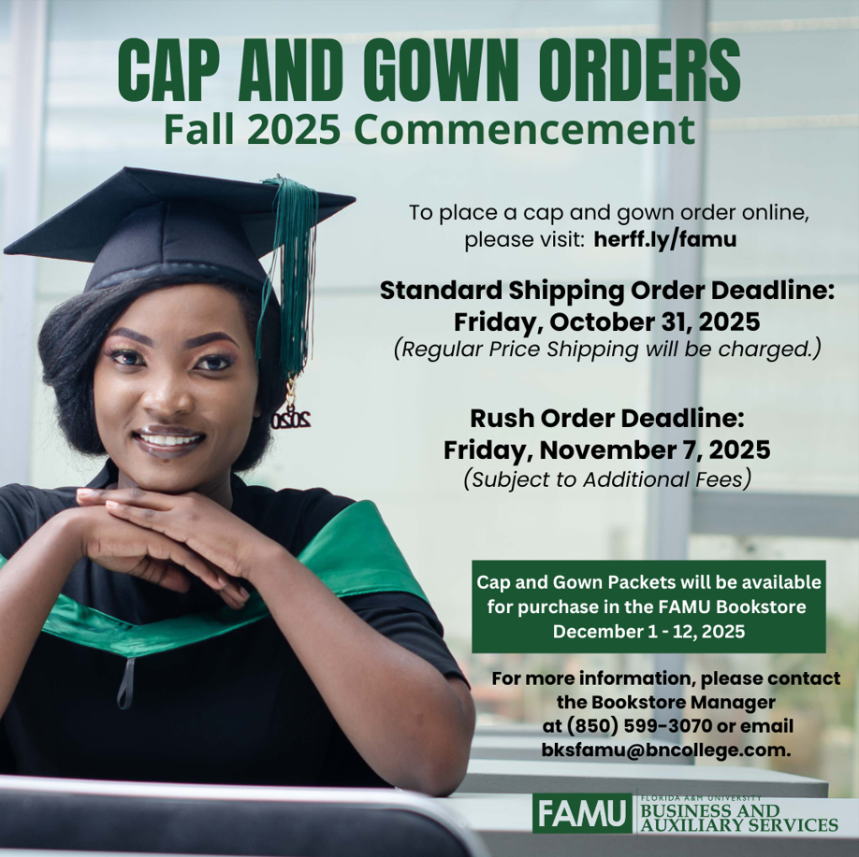 cap and gown order info graphic